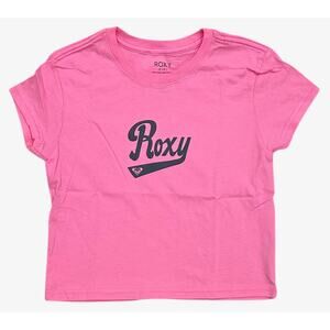 Roxy Girls Kids Youth T-Shirt 8-14 Script Logo Crewneck Short Sleeve Tee